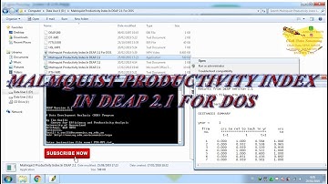 Malmquist Productivity Index In DEAP 2.1 For DOS