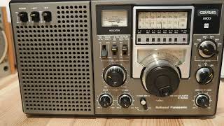 national panasonic cougar rf-2200\sony icf-7600d. 1215 khz. absolute radio.