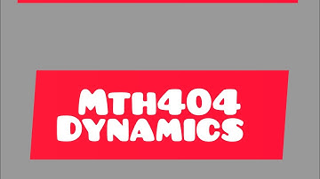 Mth404 Dynamics (Mid term preparation) objectives #exam #mth404