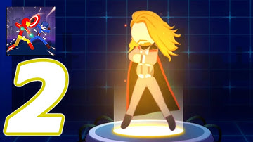 Super Stickman Heroes Fight - Gameplay Walkthrough Part 2 - Thor (Android)