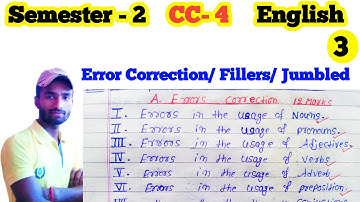 Sem 2 CC - 4 English| Language communication skills| semester 2 common courses 4 video 3 | error