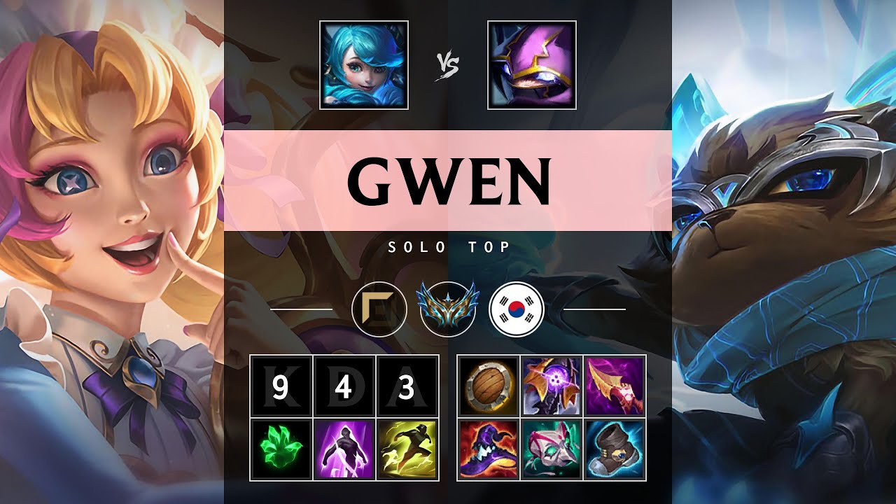 Gwen Top vs Kennen - KR Challenger Patch 25.13