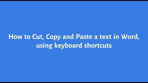 Master Microsoft Word: Copy, Cut, and Paste with Keyboard Shortcuts | Easy Step-by-Step Guide