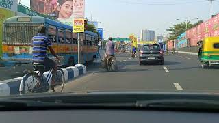 Kolkata Airport se Maa flyover traffic