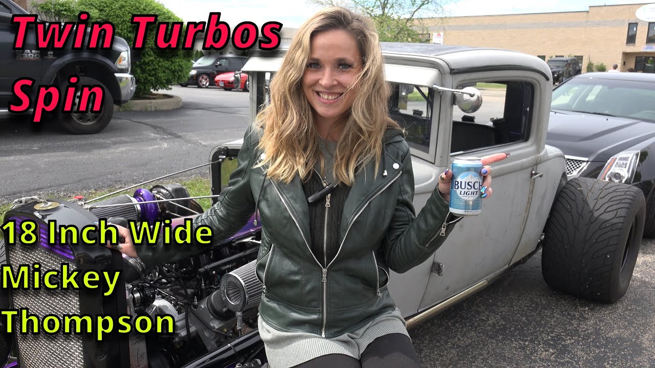 1931 Nash Twin Turbos Spin 18 Inch Wide Mickey Thompson TIRES - YouTube