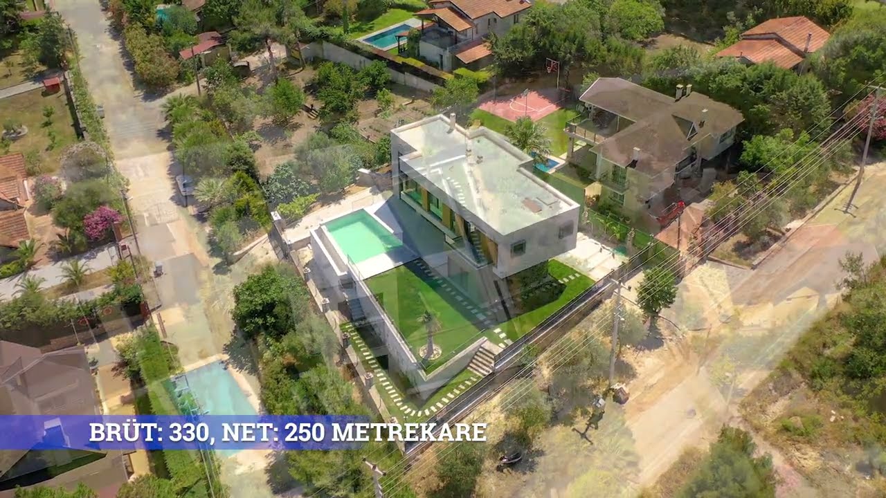 URLA YAĞCILARDA DOĞANIN İÇİNDE ÖZEL MİMARİLİ HAVUZLU VİLLA