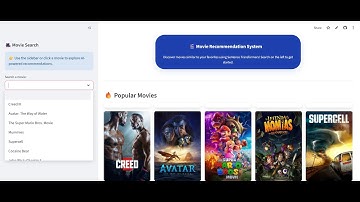 Movie Recommendation Project | Deep Learning Project | AI/ML | #streamlit