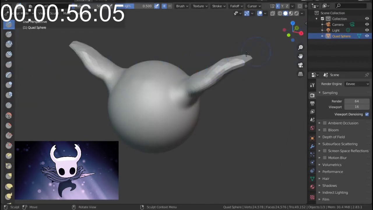 *TENTANDO* Modelar o Hollow Knight | Blender #1 - YouTube