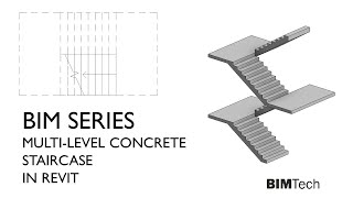 BIM Series - Multi-Level Concrete RCC Staircase with multiple Landings in Revit