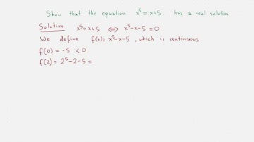Calculus for life sciences -  Problem of the day - 95 - Intermediate Value Theorem