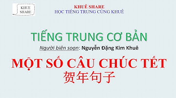 TIẾNG TRUNG SƠ CẤP - TỪ VỰNG THEO CHỦ ĐỀ - MỘT SỐ MẪU CÂU CHÚC TẾT HAY