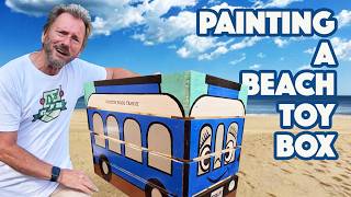 Plain Wooden Chest Becomes A Fun Beach Trolley!