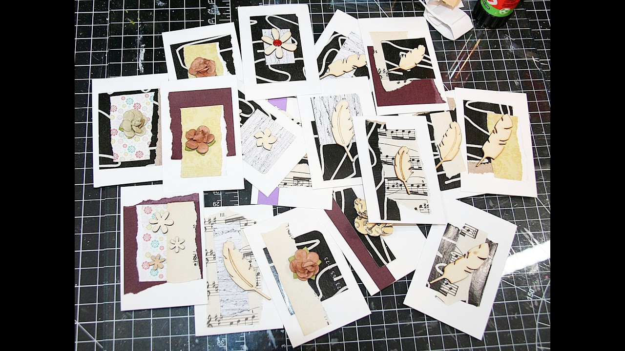 Изготовление мини-открыток для Etsy (видео 262)