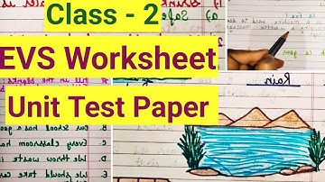Class 2 EVS unit test question paper ||EVS Worksheet for Class 1||Class 2 EVS Worksheet