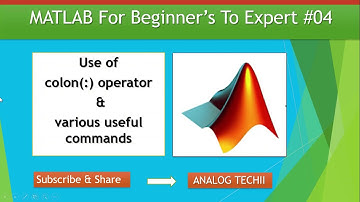 MATLAB from Beginners to Expert #04 use of Colon (:) operator and Other important commands
