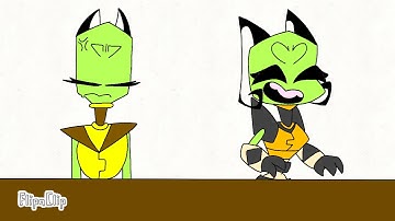 baku baku nya nya meme (invader zim a very tall problem animation) 😅