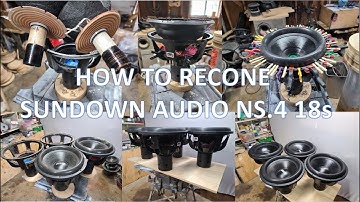 How To Recone & Repair A Subwoofer | Step By Step | Sundown Audio NS.v4 18s | BIG BASS | MONSTER SUB