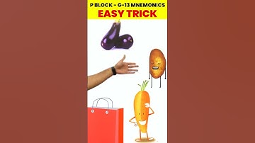 P Block Group 13 #Mnemonics Easy Trick to Learn | Mnemonics for p blocks #shorts