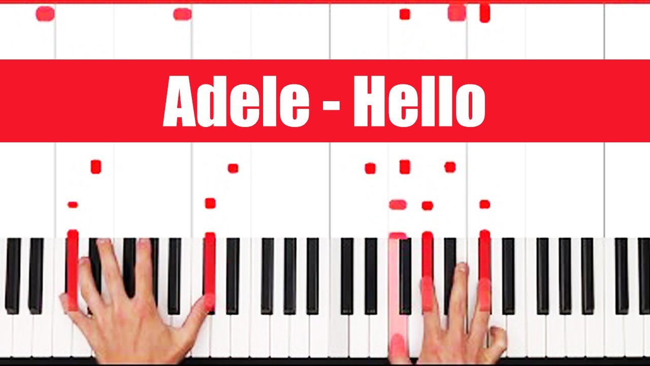 Hello Adele Piano Tutorial Full Song - YouTube