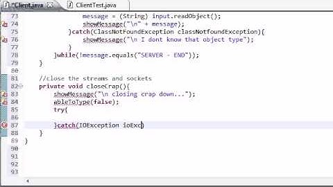 Intermediate Java Tutorial - 55 - Closing Down the Client Stuff