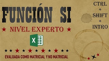 Fórmula matricial y no matricial con la Función SI en Excel
