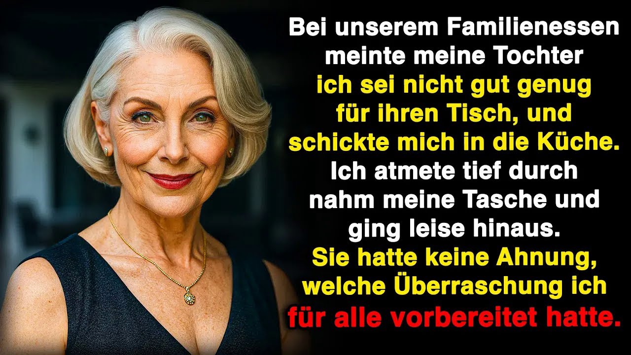 Beim Essen sagte meine Tochter, ich hätte keinen Platz an ihrem Tisch  Ich stand auf und