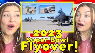 New Zealand Girl Reacts to 2023 NFL Flyover | Navy aviators gearing up for Super Bowl flyover!!!