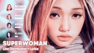 Unis - Superwoman Line Distribution Lyrics Karaoke Patreon Requested