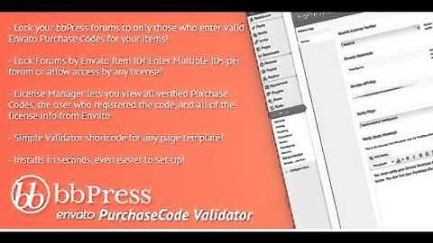 Preview Envato Purchase Code Verifier for bbPress