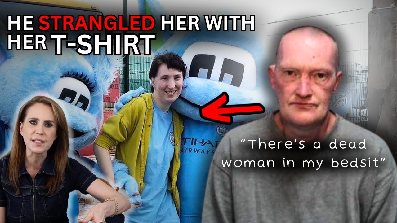 Strangled with her own tee-shirt