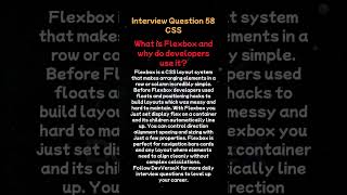 Interview Question 58 | CSS | The "Flexbox" Secret That Makes Layouts Easy! 📐