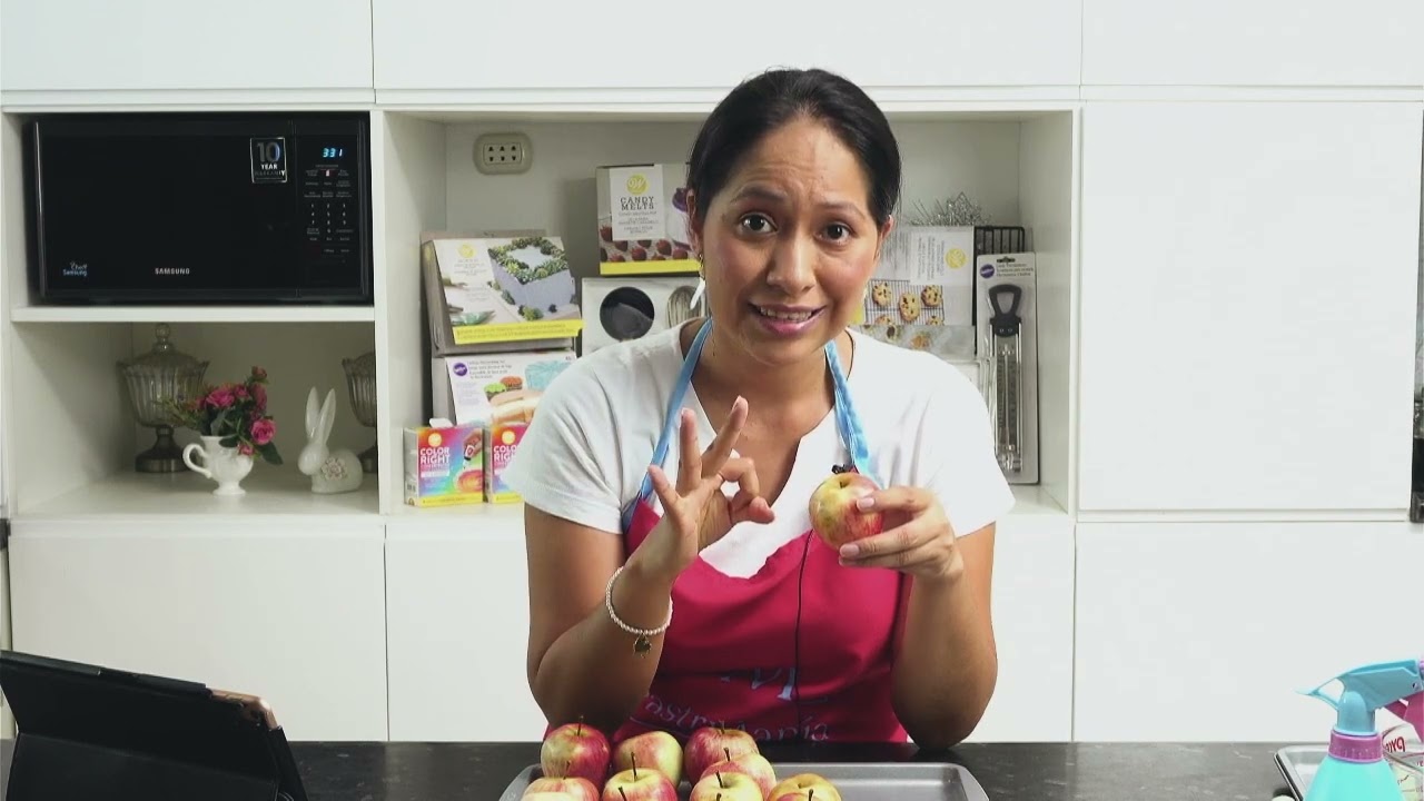 RECETA MANZANAS CON CARAMELO ROJA
