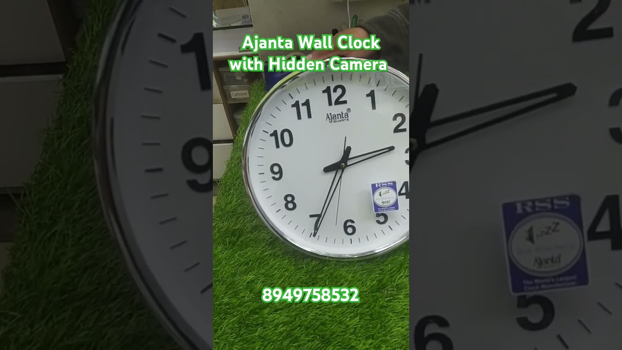 Hidden Camera in Ajanta Wall clock. With 32 Gb memory Card. Duniya ke koi b kone se Live dekhe.