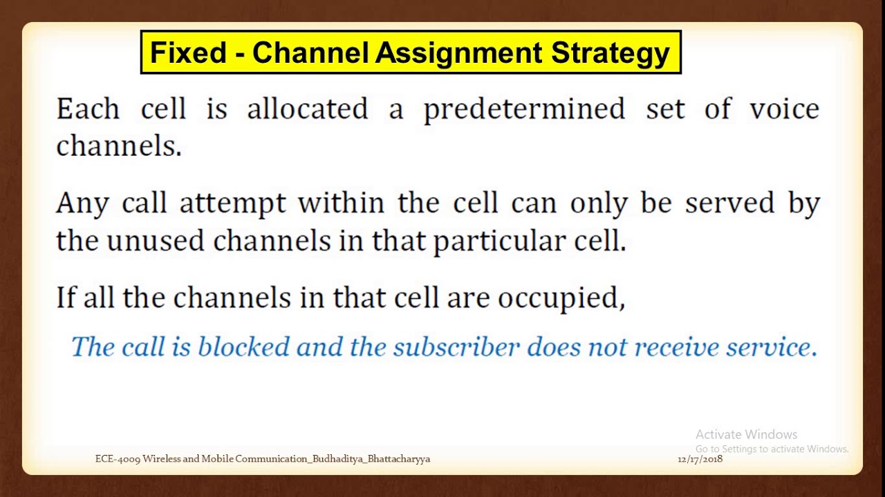 what is channel assignment strategies