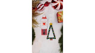 Как сделать рождественские украшения с помощью палочек для мороженого #рождество #крафт #diy