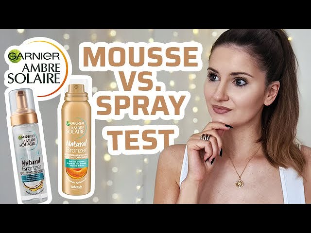Garnier Natural Bronzer Spray vs Mousse TEST 👉 richtig auftragen | Ambre  Solaire Review | QuiteMaddy - YouTube
