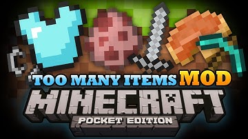 Minecraft Pocket Edition | TOO MANY ITEMS MOD! - MCPE 0.9.4 Mod Showcase!