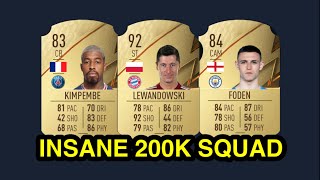 INSANE 200K HYBRID SQUAD BUILDER IN FIFA 22 FT (KIMPEMBE, LEWANDOWSKI & FODEN)