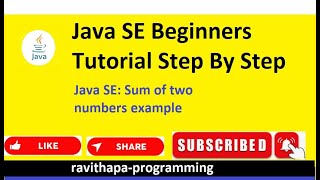 Java SE: Sum of two numbers example