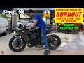 KAWASAKI NINJA H2 BURNOUT DONE BY 18 YEAR OLD BOY - FIRST TIME ON YOUTUBE !! 😍😍😍