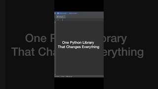 One Python Library That Changes Everything #python #shorts