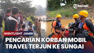 🔴 Detik-detik Mobil Travel Terjun ke Sungai Batanghari, 1 Penumpang Terjebak