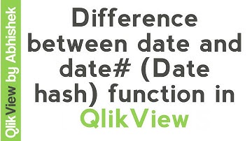 QlikView Tutorial | Difference between date and date# (Date hash) function | Data & Tools