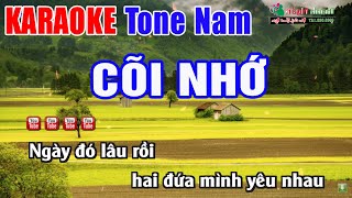 Cõi Nhớ Karaoke Tone Nam Bolero | Nhạc Sống Thanh Ngân