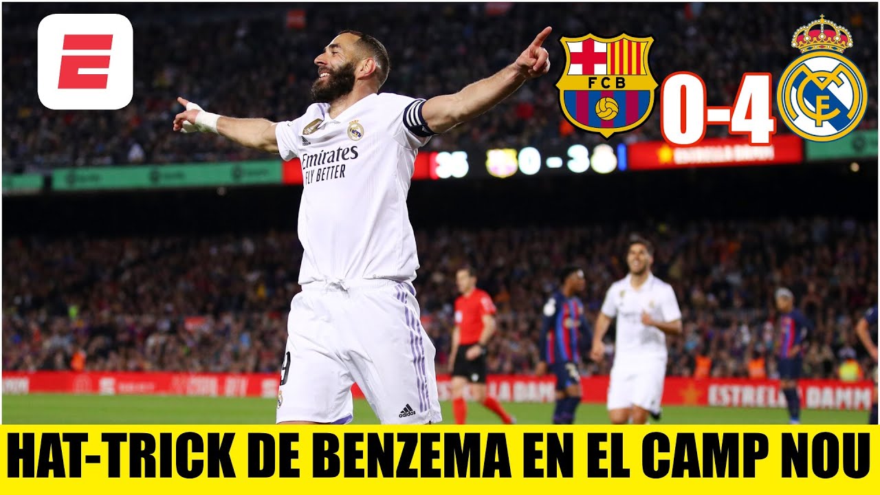 HAT-TRICK de BENZEMA. Real Madrid HUNDE al Barcelona 4-0 | Copa del Rey ...