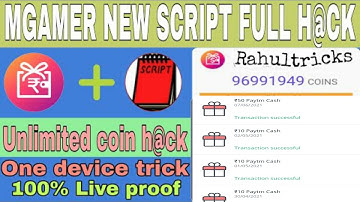 Mgamer Add Coin trick| mgamer Unlimited Coin script | mgamer Unlimited Refer Trick | Rahultricks🤑