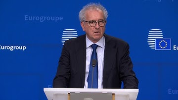 Pierre Gramegna at Eurogroup press conference, December 2025