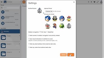 Agilix Buzz Student: Student Settings