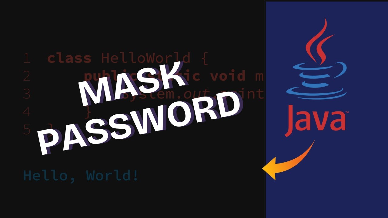 How to Mask Password Input in Java 2025? - YouTube
