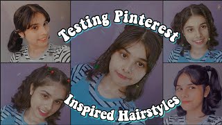 Testing Pinterest Inspired Hairstyles 🧚🏻‍♀️ 5 Cute And Easy Hairstyles For Short Hair Kim Eku
